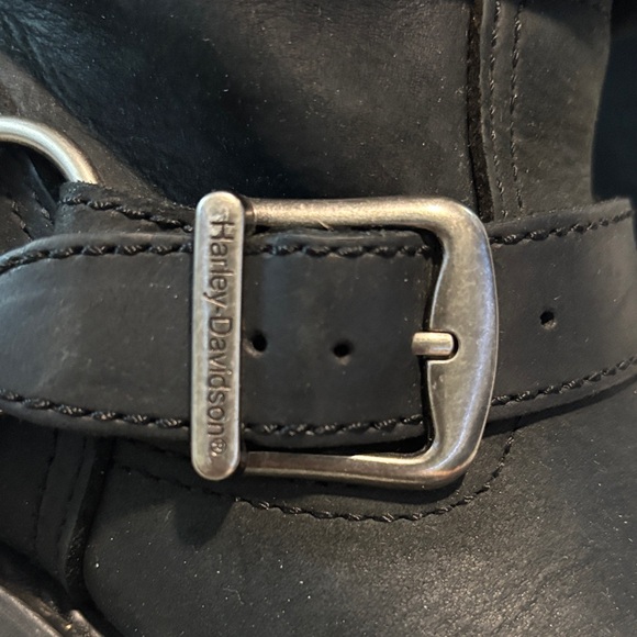 Harley-Davidson Black Moto Boots with Buckles - Picture 2 of 5
